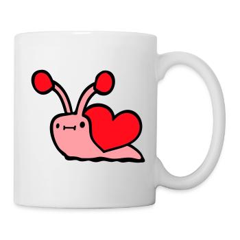 Snail Heart Snail Shell Cute Love Romantic - Mug - white - Right