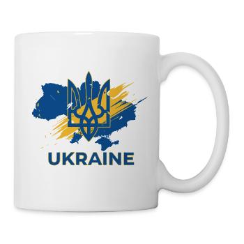 Trident Wave Ukraine Logo-Druck - Tasse - Weiß - Rechts