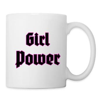 Girl Power Neon Umriss - Tasse - Weiß - Rechts