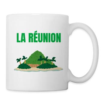 Tropisches T-Shirt auf der Insel La Réunion - Tasse - Weiß - Rechts