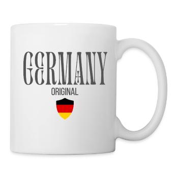 Flagge Deutschlands, made in Germany - Tasse - Weiß - Rechts
