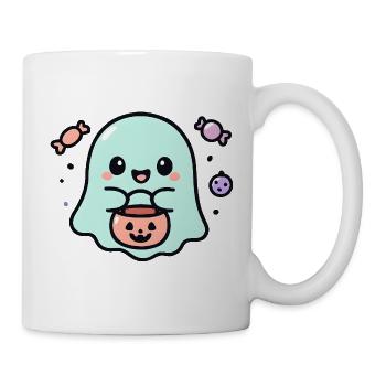 Ghost Foodie Smile Halloween - Mug - white - Right