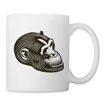 Stylized GORILLE head - Mug - white - Right