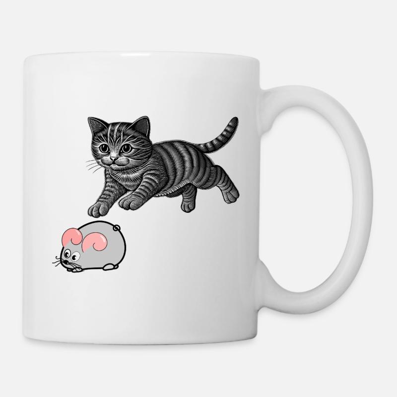 Cat and mouse game - Mug - white