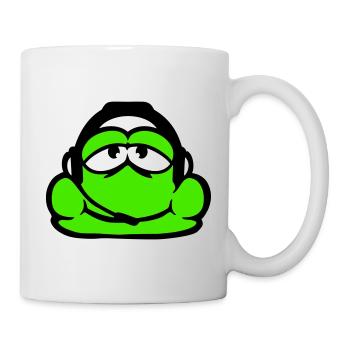 Frosch Gamer Headset Nerd zocken Kopfhörer Spielen - Tasse - Weiß - Rechts