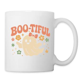 Motif d'Halloween avec un dicton drôle et mignon « Boo-tiful Ghost » - Mug blanc - blanc - Droite