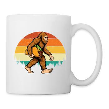 Bigfoot Trägt Taco Lustiges Fiesta Mashup - Tasse - Weiß - Rechts