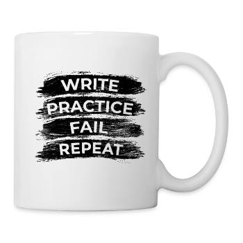 Motivierendes Trompeten Zitat - Tasse - Weiß - Rechts