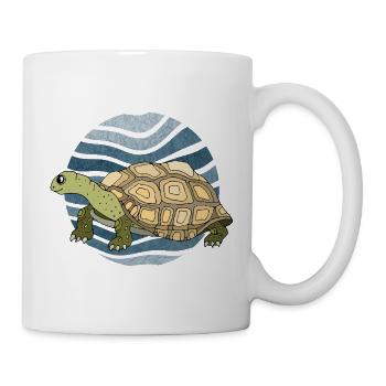 tortue - Mug blanc - blanc - Droite