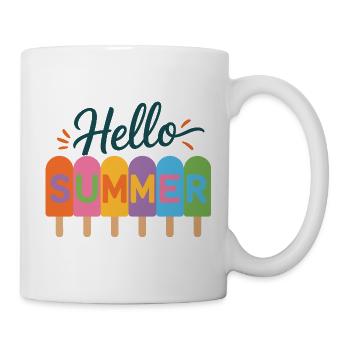 Hallo Sommer - Tasse - Weiß - Rechts