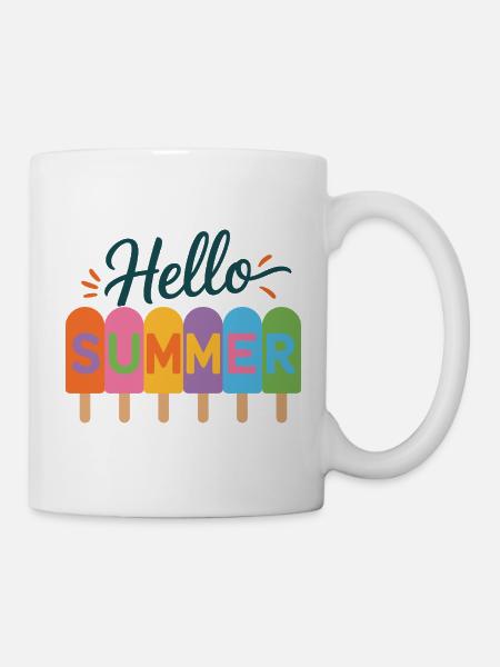 Hallo Sommer - Tasse - Weiß