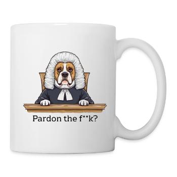 Bulldog Juge Dessin animé Pardon the Fuck - Mug blanc - blanc - Droite