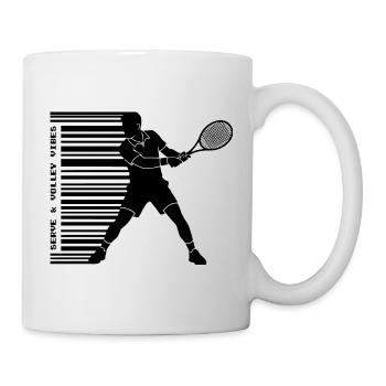 Tennis Silhouette Hoodie Dark - Mug - white - Right