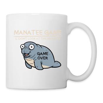 Manatee Game: Don't look at the manatee! Funny - Mug - white - Right