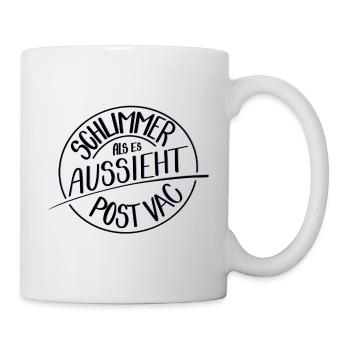 Schlimmer als es aussieht, Post Vac - Tasse - Weiß - Rechts
