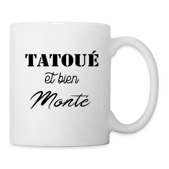 Tatoué et bien monté - Mug blanc - blanc - Droite