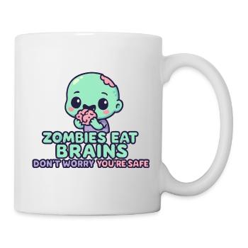 Kawaii Zombie schmeckt Gehirn - Tasse - Weiß - Rechts