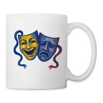 Théâtre Masques Joie Chagrin - Mug blanc - blanc - Droite