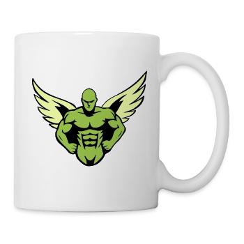 Die Kraft des geflügelten Gladiators - Tasse - Weiß - Rechts