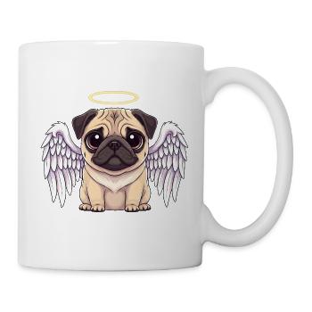 Hearty Pug Angel Christmas Halo - Mug - white - Right