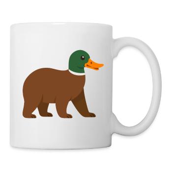 Le canard ours - il a du bec !  - Mug blanc - blanc - Droite