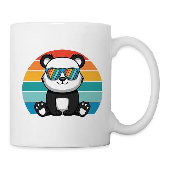 Asian Panda Bear Retro Sunglasses Panda - Mug - white - Right
