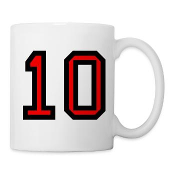 10. 10 YEARS. 10th ANNIVERSARY. 10 YEAR ANNIVERSARY. - Mug - white - Right
