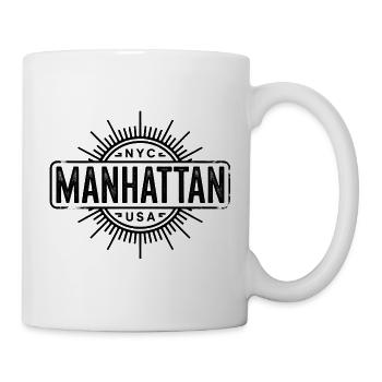 Manhattan - New York Souvenir Design - Tasse - Weiß - Rechts
