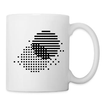 conception de lignes et de points circulaires - Mug blanc - blanc - Droite