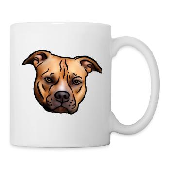 Staffordshire Terrier Head - Mug - white - Right