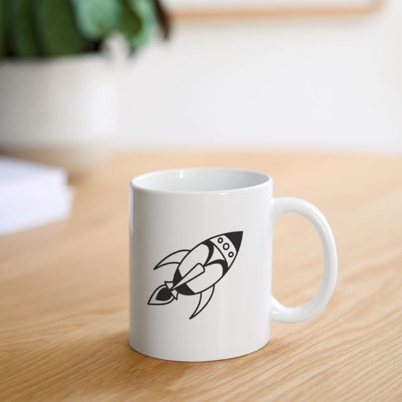 Fusée spatiale rétro – Conception de vaisseau spatial Mug blanc