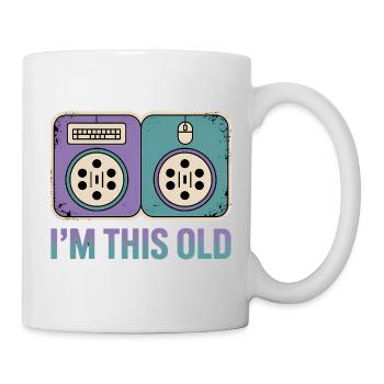 I'm this old - Funny Nerd T-Shirt - Mug - white - Right