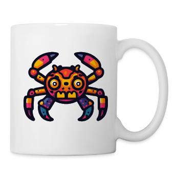 Krebs Krabbe Halloween Zombie - Tasse - Weiß - Rechts