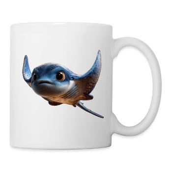 Manta Rochen Teufelsrochen Stachelrochen Taucher - Tasse - Weiß - Rechts