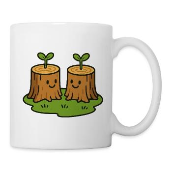 Neues Wachstum, gleiche Wurzeln - Tasse - Weiß - Rechts