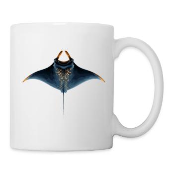 Manta Rochen Teufelsrochen Stachelrochen Taucher - Tasse - Weiß - Rechts