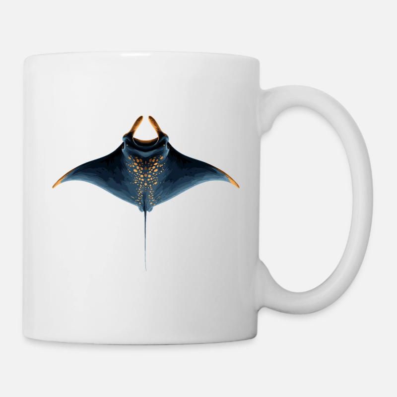 Manta Rochen Teufelsrochen Stachelrochen Taucher - Tasse - Weiß