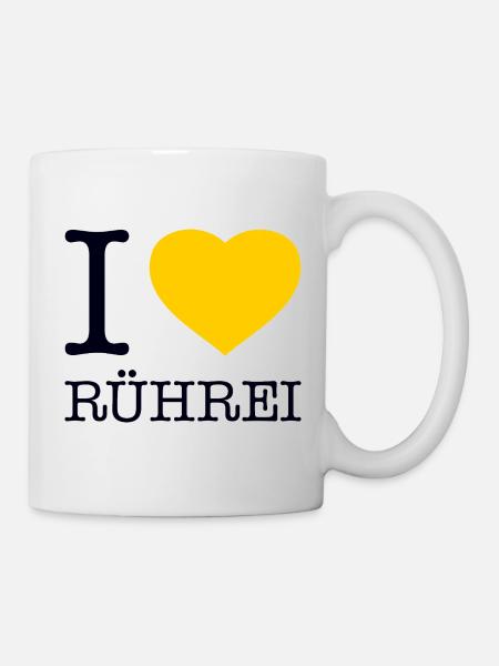 I love Rührei - Tasse - Weiß