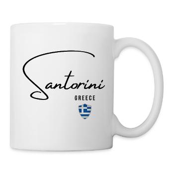 Elegant design Santorini, Greek pride - Mug - white - Right