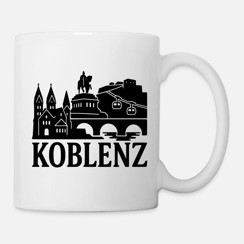koblenz silhouette - Tasse - Weiß