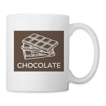 Schokolade Chocolate Linienkunst - Tasse - Weiß - Rechts