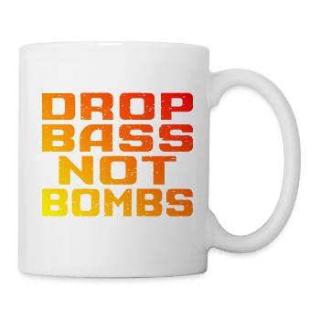 DNB Techno Drop Bass Pas de Bombes - Mug blanc - blanc - Droite