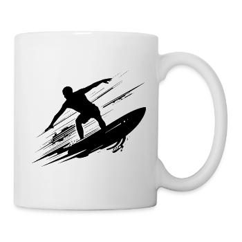 Surfing Art Surfer Illustration - Mug - white - Right
