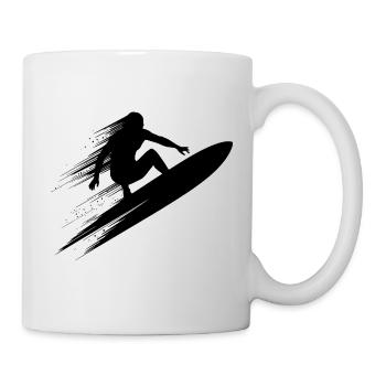 Surfing Art Surfer Illustration - Mug - white - Right