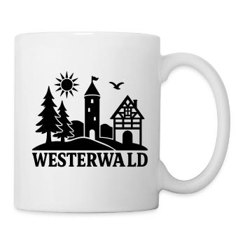 westerwald silhouette - Tasse - Weiß - Rechts