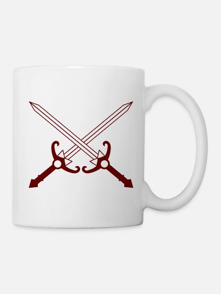Verschränkte Schwerter - Tasse - Weiß