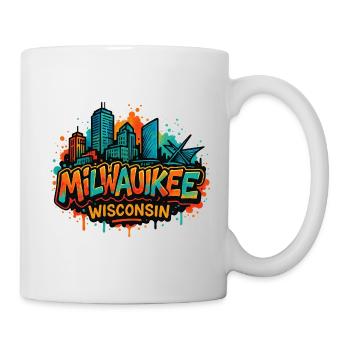 Milwaukee Skyline Splash Wisconsin - Mug - white - Right