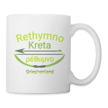 Rethymno Kreta mit pfeil und Bogen Trendy cool - Tasse - Weiß - Rechts