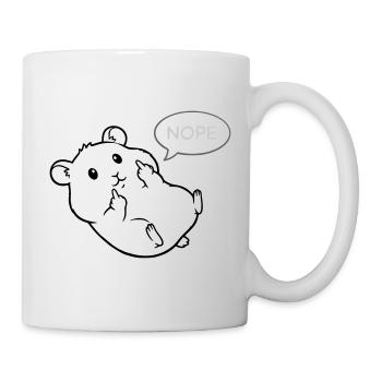 Faul Hamster Hamsterliebhaber Hamsterbesitzer - Tasse - Weiß - Rechts