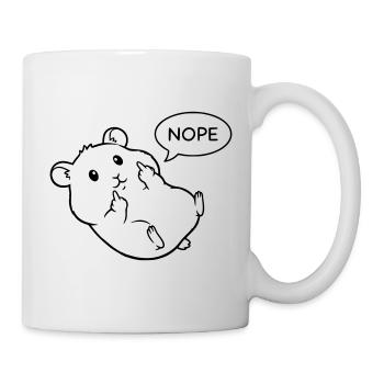 Faul Hamster Hamsterliebhaber Hamsterbesitzer - Tasse - Weiß - Rechts